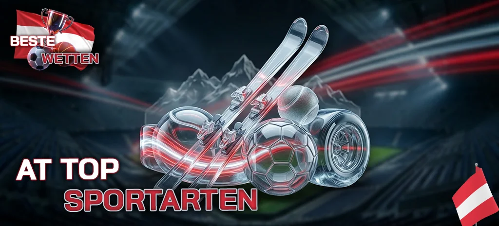 Übersicht der beliebtesten Sportarten für Online-Wetten in Österreich von Fußball bis Wintersport.