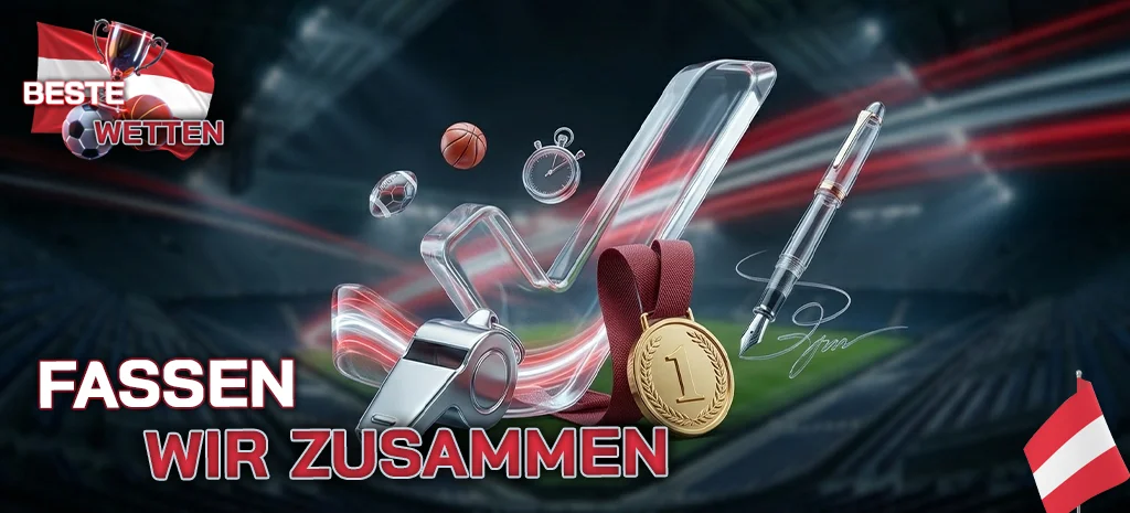Zusammenfassendes Fazit und abschließende Bewertung der besten Sportwetten-Anbieter in Österreich 2026.